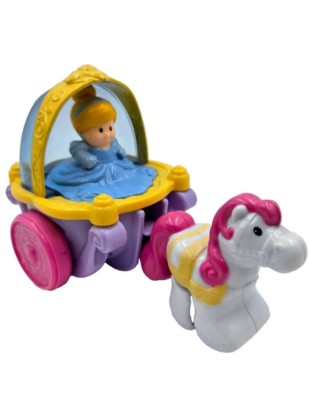 Fisher Price Little People Cinderella Disney Princess Klip Klop Carriage Read
